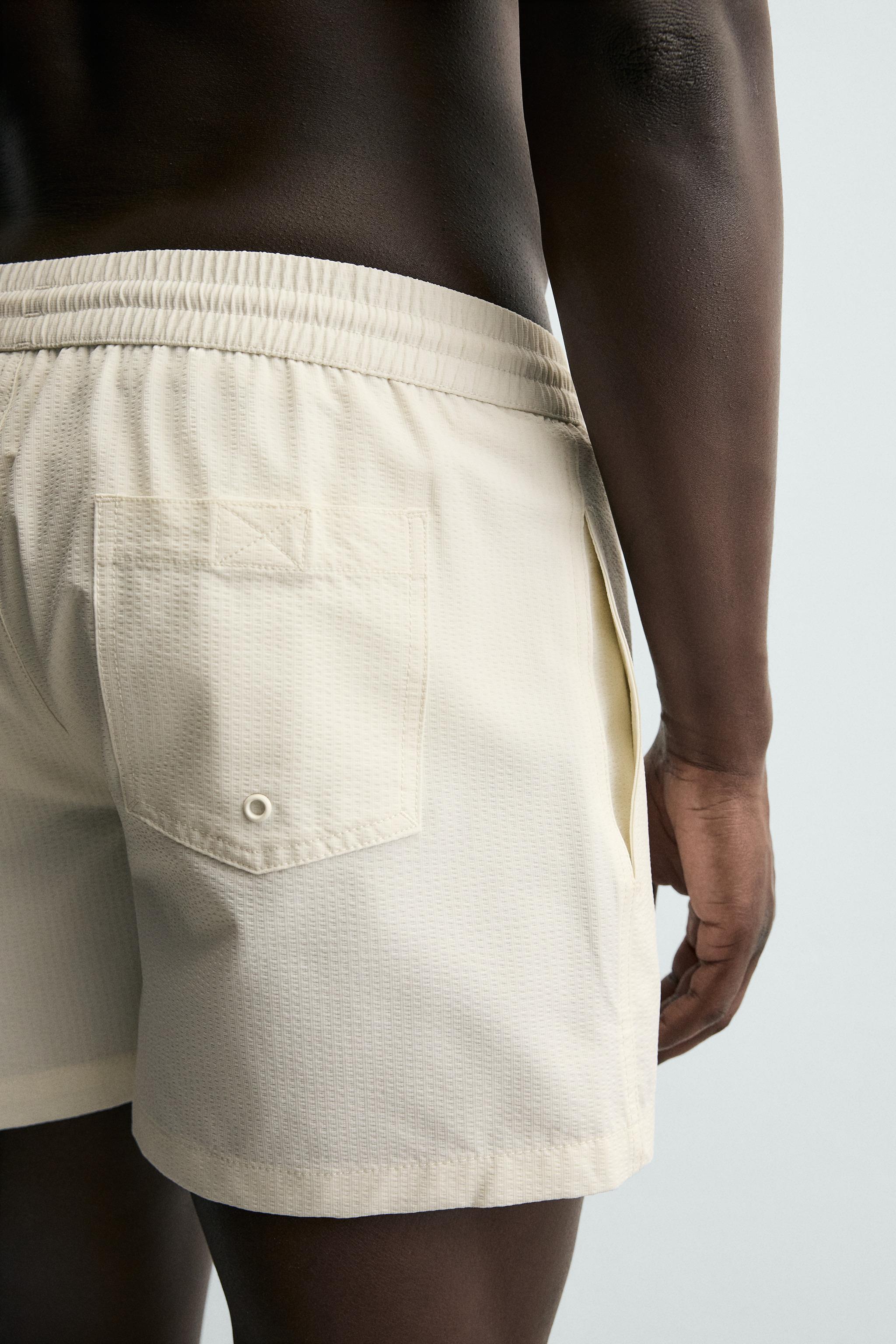 SEERSUCKER SWIM TRUNKS